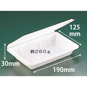 リスパック 折り蓋 中 白 リスパック 弁当容器 50枚 FCG684V-00026685-イメージ2