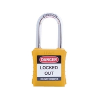 IFAM/ロックアウト用南京錠 スチール製シャックル 黄 0 44780 FC298VC-3860958