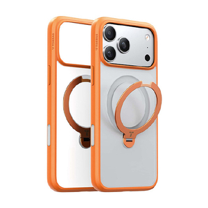 TORRAS iPhone17 Pro Max用 複合素材PC+TPUケース TORRAS OSTAND Q3 SPIN オレンジ X00FX2916-イメージ1