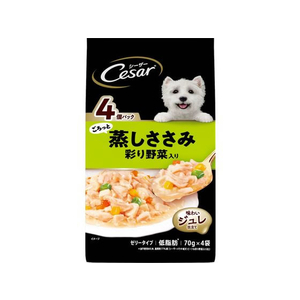 マースジャパン シーザー ごろっと蒸しささみ 彩り野菜入り 70g×4袋 FC079RK-イメージ1