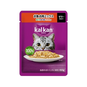 マースジャパン カルカンパウチ お魚・お肉ミックス まぐろ・かつお・ささみ入り 60g FCD011G-イメージ1