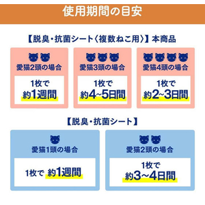 エステー ニャンとも 清潔トイレ 脱臭・抗菌シート 複数ねこ用 8枚 FCJ562N-イメージ6