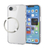 エレコム iPhone17e/16e用 ハイブリッドガラスケース スタンダート メタルステッカー付 クリア PM-A25SHVCG1CR-イメージ2