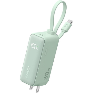 Anker モバイルバッテリー Anker Power Bank (30W, Fusion, Built-In USB-C ケーブル) グリーン A1636N61 Anker モバイルバッテリー Anker Power Bank (30W, Fusion, Built-In USB-C ケーブル) グリーン A1636N61