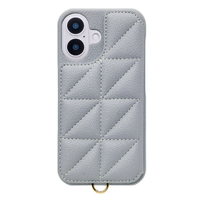ユニケース iPhone 16用Triangle Puffy Case ペールブルー UNI-CSIP24M-2TPPB