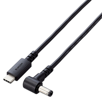 エレコム ノートPC用充電ケーブル(USB Type-C/DC5．5mmコネクター/60W) ブラック DCPDF20BK