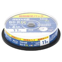 マクセル 録画用50GB 片面2層 1-4倍速対応 BD-R DL追記型 ブルーレイディスク 11枚入り ホワイト BRV50WPEA11SP