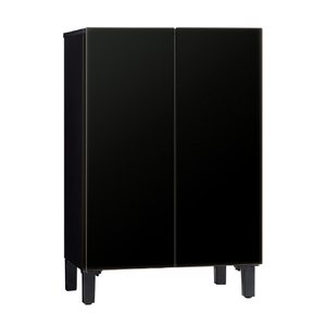 AQUA 【フレンチドア】72L 2ドアファン式冷凍冷蔵庫 LOOC（ルーク） マットブラック AQR-FD7B(K)-イメージ2