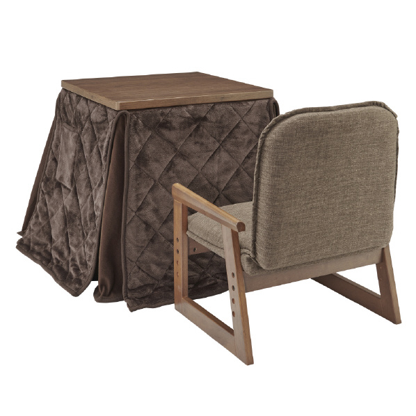 ユアサプライムス お一人様コタツ なごみ(55×55cm) ブラウン NGM-N55DLH(FBR)