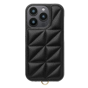 ユニケース iPhone 16 Pro用Triangle Puffy Case ブラック UNI-CSIP24MP-2TPBK-イメージ1