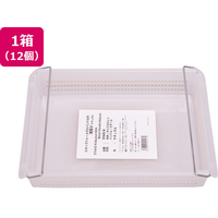 伊藤忠リーテイルリンク スタックトレー メタルハンドル付 浅型 小 ホワイト 12個 FCJ266F-STA4S-N