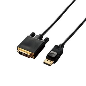 エレコム DisplayPort用DVI変換ケーブル ブラック CAC-DPDVI20BK-イメージ1