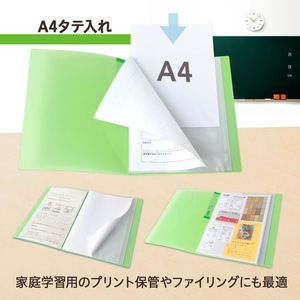 プラス 年組氏名スクール クリアファイル A4 グリーン FCP4242-84865/FL-201SF-イメージ5