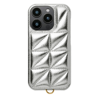 ユニケース iPhone 16 Pro用Triangle Puffy Case シルバー UNI-CSIP24MP-2TPSV