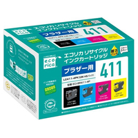 エコリカ ブラザー用 リサイクルインク 4色パック FC590RW-ECI-BR411-4P