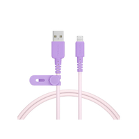 MOTTERU バイカラーシリコン USB-A to Lighningケーブル(1．0m) ピンクライラック MOT-BCAL100-PC