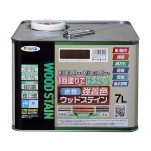 アサヒペン 水性強着色ウッドステイン 7L ダークオーク FC891PN-イメージ1