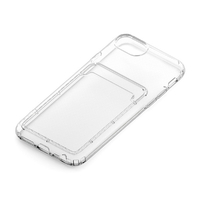 PGA iPhone SE(第3世代)/SE(第2世代)/8/7/6s/6用ポケット付 抗菌TPUケース クリア PG-22MCTP01CL