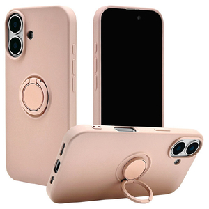 ラスタバナナ iPhone 16用TPUリングケース スモーキーピンク 8132IP461TPRSPK-イメージ1