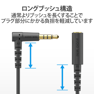 エレコム マイク対応ヘッドホン・イヤホン用延長コード(3．0m) ブラック EHP-35EL4P30BK-イメージ6