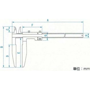 エスコ 300mm ロングジョーノギス FCJ185M-EA725CD-300A-イメージ4