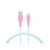 MOTTERU バイカラーシリコン USB-A to USB-Cケーブル(1．0m) ミントフラミンゴ MOT-BCAC100-MF-イメージ1
