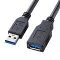 サンワサプライ USB3．0延長ケーブル(0．5m) ブラック KU30-EN05K