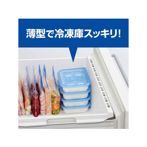 旭化成 ジップロック コンテナー ごはん保存容器 一膳 薄型５個 FCS6904-イメージ5