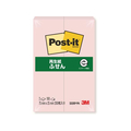 3M ポスト・イット ふせん 再生紙 75×25mm ピンク 2冊 F808145-500RP-PN