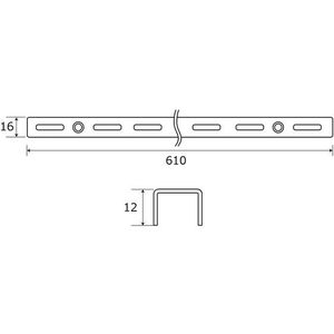 WAKI(和気産業) ピラシェル棚柱 600mm 黒 FC612RE-WPS002-イメージ4