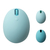 エレコム EGG MOUSE Bluetooth(R) 静音マウス[4ボタン] ティールブルー M-EGG40BBXSSBU-イメージ2