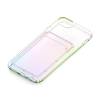 PGA iPhone SE(第3世代)/SE(第2世代)/8/7/6s/6用ポケット付 抗菌TPUケース オーロラ PG-22MCTP02AR