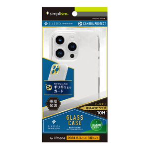 トリニティ iPhone 16 Pro用[GLASSICA Solid] 超精密設計 背面ガラスケース クリア TR-IP24M3-CGSL-PCCCL-イメージ1