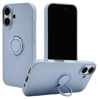 ラスタバナナ iPhone 16用TPUリングケース スモーキーブルー 8133IP461TPRSBL
