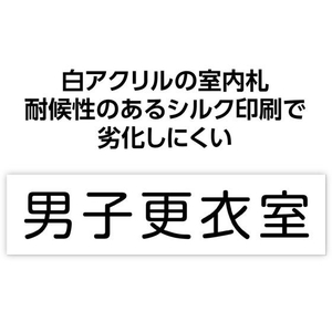 アーテック アクリル室名札 男子更衣室 200×50×3mm FCE894R-92125-イメージ2