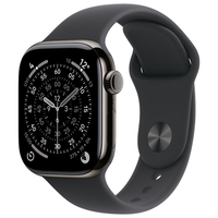 Apple Apple Watch Series 11(GPS + Cellularモデル)- 42mm Apple Watch Series 11 スレートチタニウムケースとブラックスポーツバンド - M/L MF8T4J/A