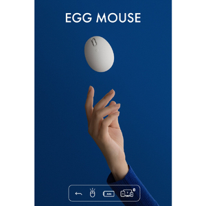 エレコム EGG MOUSE Bluetooth(R) 静音マウス[4ボタン] コーラルピンク M-EGG40BBXSSPN-イメージ3