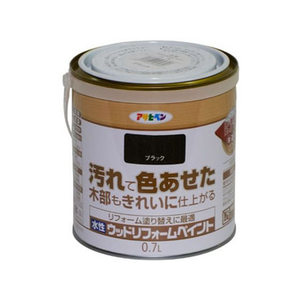 アサヒペン 水性ウッドリフォームペイント 0.7L ブラック FC669PJ-イメージ1