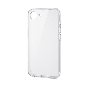 エレコム iPhone17e/16e用 ハイブリッドケース 極限 メタルステッカー付 クリア PM-A25SHVCKKCR-イメージ2