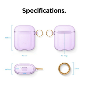 elago CLEAR CASE for AirPods/AirPods 2nd Charging/AirPods 2nd Wireless Lavender EL_APACSTPCE_LV-イメージ9