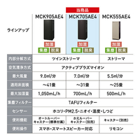 ダイキン MCK705AE4-W 加湿ストリーマ空気清浄機 e angle select