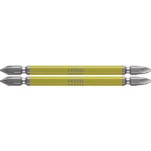 ベッセル（ＴＮ） 剛彩ビット　２本組　（両頭コンビ）　＋１／＋２×１１０ｍｍ GS141211-イメージ1