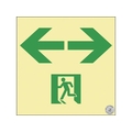 緑十字/高輝度蓄光避難誘導標識 ←非常口→ NRC963 FC114VT-3836518