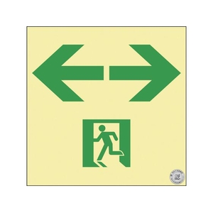 緑十字/高輝度蓄光避難誘導標識 ←非常口→ NRC963 FC114VT-3836518-イメージ1