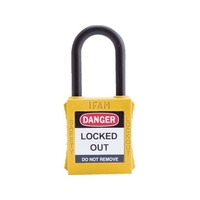 IFAM/ロックアウト用南京錠 ナイロン製シャックル 黄 0 44800 FC301VC-3860975