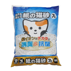 ペットライブラリー nekoneru 固まる流せる紙の猫砂7L NEKONERUｶﾀﾏﾙﾅｶﾞｾﾙｶﾐｽﾞﾅ7L-イメージ1