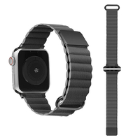 GAACAL Apple Watch Series 1-8/SE1-2/ULTRA(42/44/45/49mm)用マグネット式PUレザーバンド グレー W00186GYB