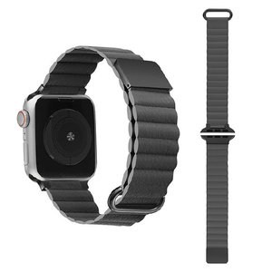 GAACAL Apple Watch Series 1-8/SE1-2/ULTRA(42/44/45/49mm)用マグネット式PUレザーバンド グレー W00186GYB-イメージ1