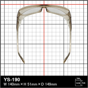 ＹＡＭＡＭＯＴＯ 二眼型保護メガネ（フレームタイプ）　ＰＥＴ　セーフティグラス　 中型ワイドタイプ YS-190B-イメージ7