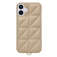 ユニケース iPhone 16 Plus用Triangle Puffy Case ベージュ UNI-CSIP24L-2TPBE